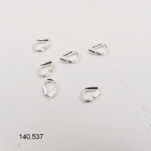 6 x Coulisseau protecteur de fil en argent 925, long. 4 mm