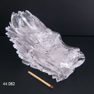 Crâne DRAGON Cristal de Roche 13 cm. Pièce unique 568 grammes. Qualité A