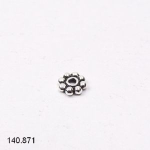 Fleur Ethno 4 mm, Intercalaire en argent 925 patiné. Offre Spéciale