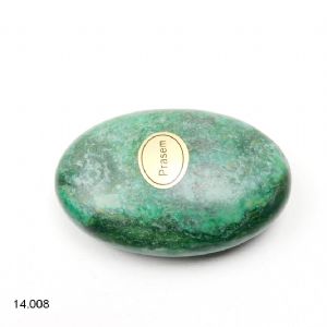 Prase - Jaspe vert, pierre anti-stress arrondie 4,5 x 3 cm