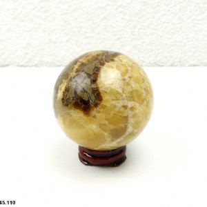Boule Septarie 5,6 cm avec support en bois. Pièce unique 250 grammes