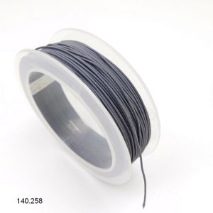 Fil - tissu élastique gris Ø 1 mm, 1 bobine 25 mètres