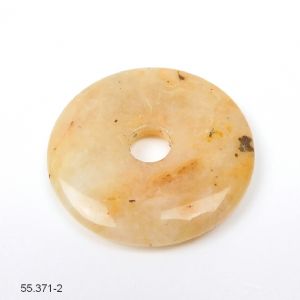 Agate Crazy Lace beige, donut  4 cm. Pièce unique