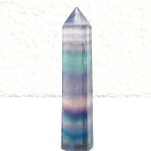 Fluorite - Fluorine arc-en-ciel, pointe polie 6 - 6,5 cm