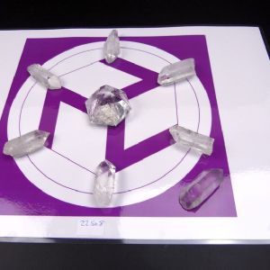 Kit Reiki avec Sceau de Salomon-Pyramide 3D. Lot unique avec Grille Anthakarana violette
