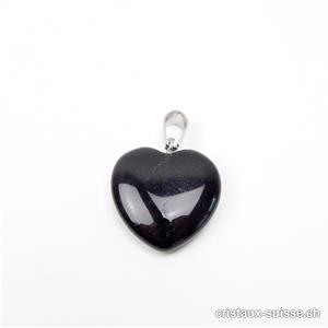 Pendentif Obsidienne noire Coeur 2 cm. OFFRE SPECIALE