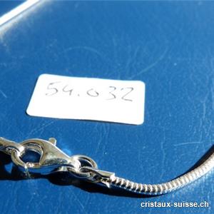 Chaîne Serpent ronde en argent 925, L. 45 cm