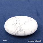 Magnésite - Howlite blanche, pierre anti-stress arrondie 4,5 x 3 cm