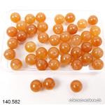 Aventurine orange, boule percée 6,5 - 7 mm