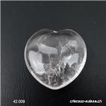 Coeur Cristal de Roche 3,5 x 3,5 x 1 cm