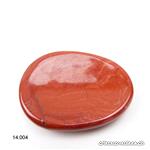 Jaspe rouge, pierre anti-stress incurvée 5 x 3,7 cm