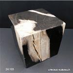 Cube Bois Fossilisé - Bois Pétrifié , env. 10 x 10 cm. Pièce unique 2'153 grammes