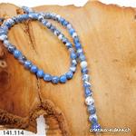 Rang Agate bleue - Peau de Serpent 6 - 6,5 mm / 37 cm, env. 60 boules