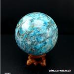 Boule Apatite bleue 8 cm. Pièce unique 853 grammes