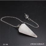 Pendule Cristal de Roche blanc facetté 3,5 cm. OFFRE SPECIALE