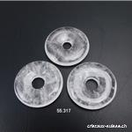 Cristal de Roche à inclusions, donut 3 cm. OFFRE SPECIALE
