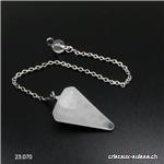 Pendule Cristal de Roche facetté petit 2,5 cm. OFFRE SPECIALE