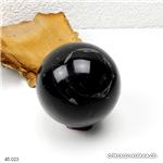 Boule Tourmaline noire - Schörl avec Albite 7,4 cm. Pièce unique 508 grammes. OFFRE SPECIALE