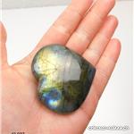 Coeur Labradorite - Spectrolite 5,6 x 4,5 x épais. 2,2 cm. Pièce unique 81 grammes