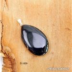 Pendentif Oeil de Faucon, Goutte plate 3 à 3,5 cm et boucle métal. OFFRE SPECIALE