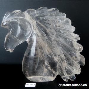 Cheval Cristal de roche. Pièce unique de 988 grammes. 