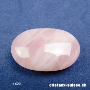 Quartz rose de Namibie, pierre anti-stress arrondie 4,5 x 3 cm