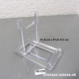 Support plexiglas moyen  9,5 x haut. 7,5 cm