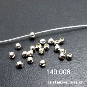 20 x Cosses à écraser ou Perles 2 mm en argent 925