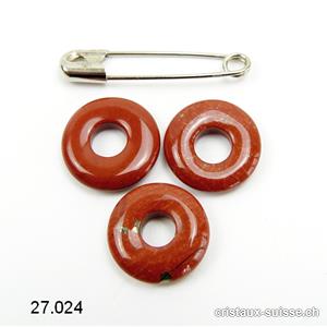 Jaspe rouge brèché, Donut, 15 mm