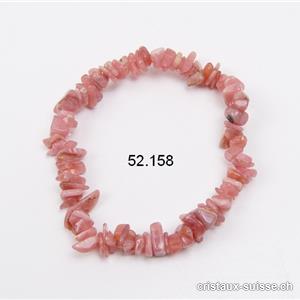 Bracelet Rhodochrosite, élastique 18 - 19 cm