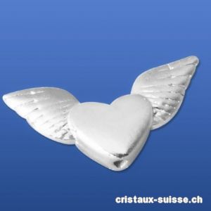 Intercalaire Coeur Ailé en argent 925.