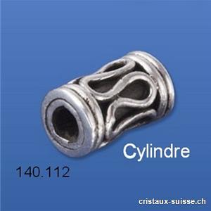 Cylindre 8 x 4 mm, Intercalaire argent 925