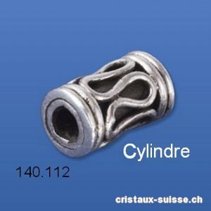 Cylindre 8 x 4 mm, Intercalaire argent 925