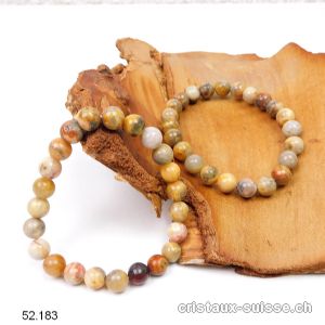 Bracelet Agate Crazy Lace 8,5 - 9 mm, élastique env. 19 cm