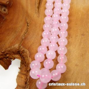 Rang Quartz rose 8 - 8,5 mm / 38 cm, env. 46 boules