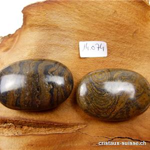 Stromatolite, pierre antistress arrondie 4,5 x 3 cm