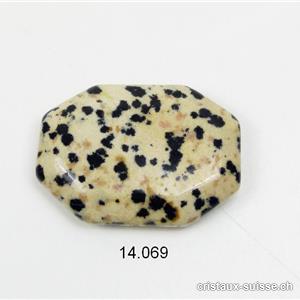 Jaspe dalmatien, pierre anti-stress à pans coupés