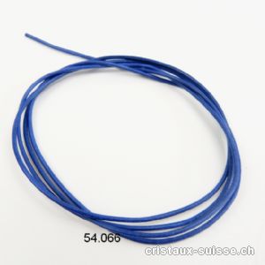 Cordon en cuir Bleu foncé à nouer, 1,5 mm / 1 mètre