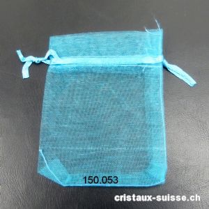 Sachet organza Bleu turquoise 8,5 x 6,5 cm