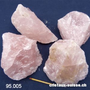 Quartz rose brut 230 à 290 grammes