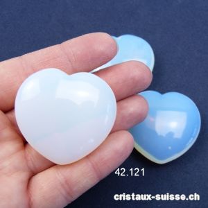 Coeur Opaline - Opalite 4,2 x 4 x 1,5 cm. OFFRE SPECIALE