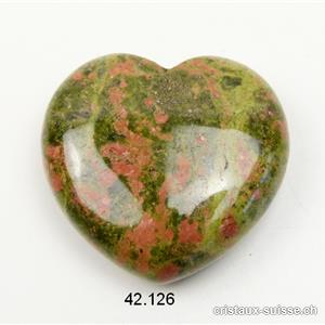Coeur Unakite - épidote 4,2 x 4 x 1,5 cm