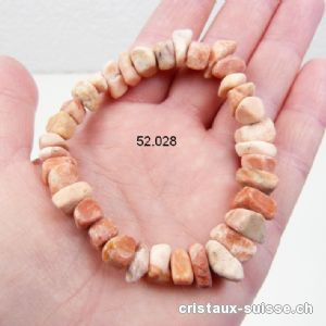 Bracelet Baryte mat 7 - 12 mm, élastique 18 - 19 cm