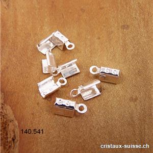 1 x Embout à sertir pour cordon en cuir 2 à 3 mm, argent 925 