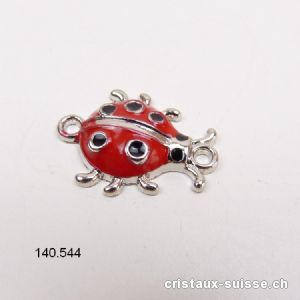 Intercalaire Coccinelle métal 2,5 x 2 cm avec 2 oeillets. OFFRE SPECIALE