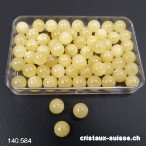 Calcite jaune clair, boule percée 6,5 mm