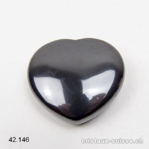 Coeur Hématite satiné 4,2 x 4 x 1,4 cm. Qualité AB. OFFRE SPECIALE