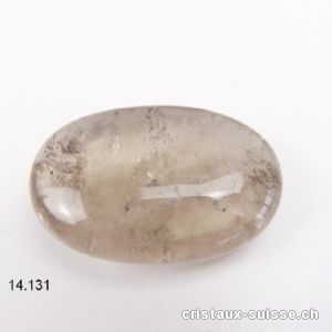 Quartz fumé clair, pierre anti-stress arrondie 4,5 x 3 cm