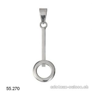 Support CERCLE en argent 925 rhodié, pour donut 3 à 4,5 cm