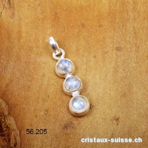Pendentif Pierre de Lune arc-en-ciel en argent 925. Offre Spéciale
